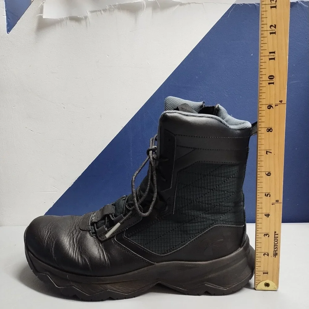 Under Armour Stellar G2 Tactical Boots Mens 10.5 Black Side Zip 3024949-001 EUC